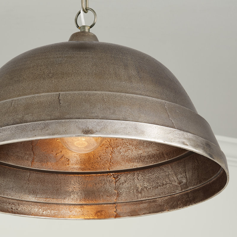 1 - Light Single Pendant, Oxidized Nickel