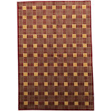 Hand-Knotted High-Quality Wine and Cream Area Rug