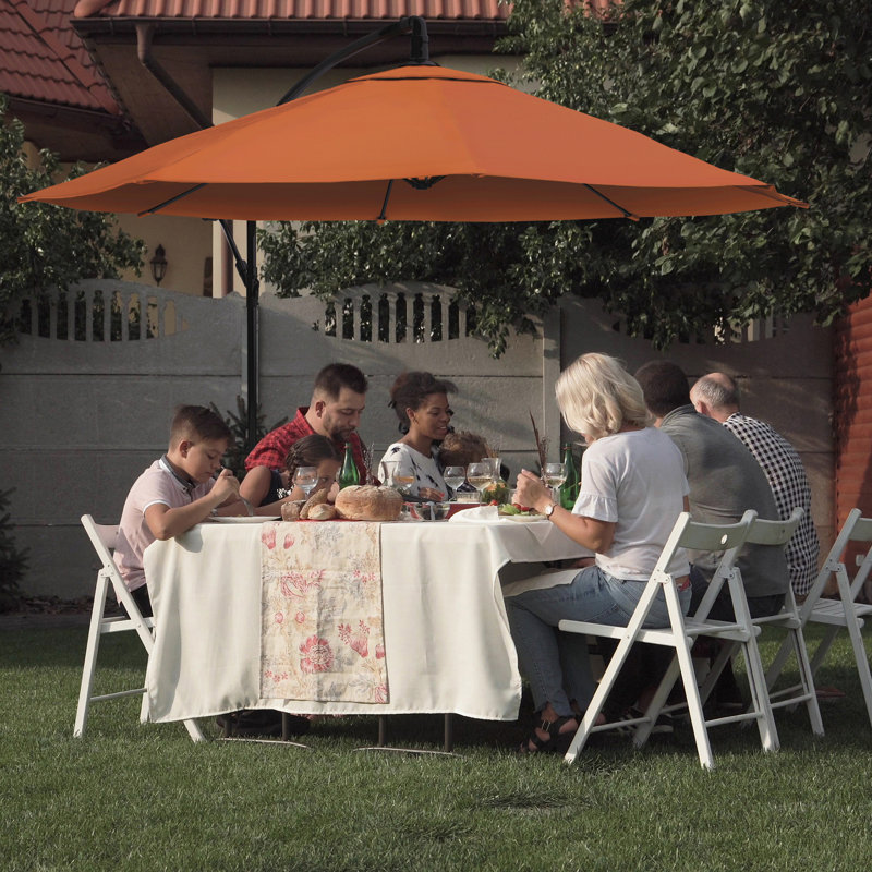 304.8cm Cantilever Parasol, Burnt Orange