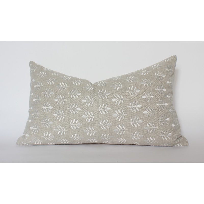 Floral Cotton Blend Pillow Cover, 14" x 36"