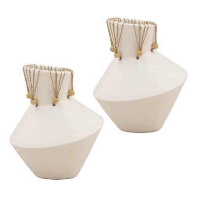 Tavo Vase Set of 2 White