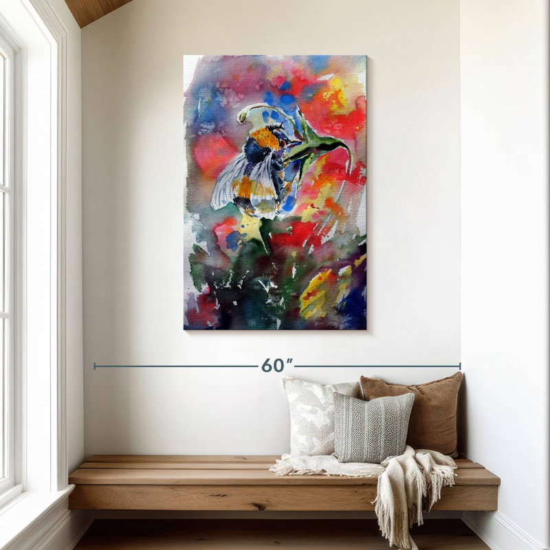Brampt Bee With Flower, 45" H x 30" W