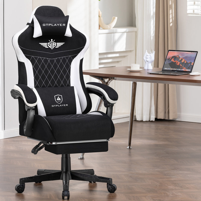 Metro Lane Adjustable Swiveling PC & Racing Game Chair, Black