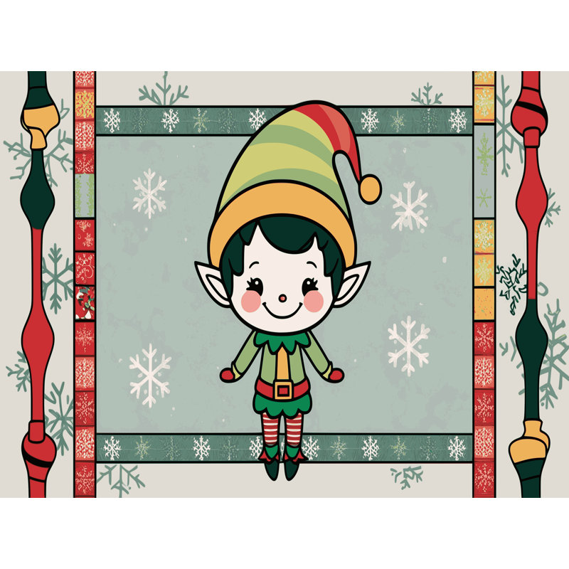 Tapis vacances de Noël The Holiday Aisle®, Rectangulaire 7 pi x 10 pi