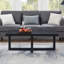 Ensemble de 3 tables basses et 2 tables de bout Luno, noir-130167250-130167249