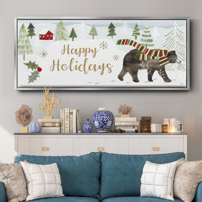 Woodland Christmas Collection D- Framed Canvas