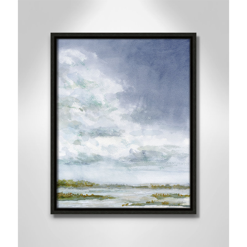«Clouds Right Print» par Patti Bishop, Espresso, H 15,5 po x l 12,5 po