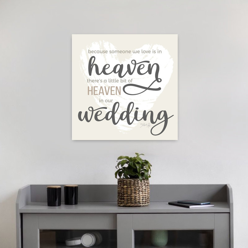 Heaven In Our Wedding, art contemporain, H 18 po x l 18 po