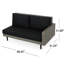 Ensemble de jardin -, métal et pe, coussin amovible, configuration moderne, coussins amovibles tissés