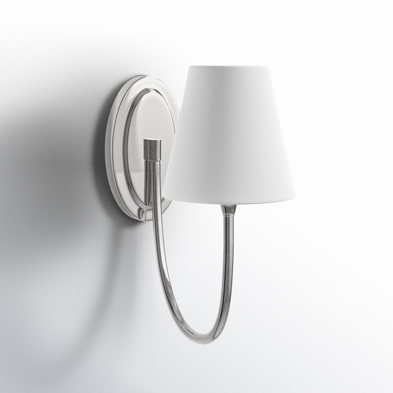 Margarett LED Armed Sconce, Polished Nickel