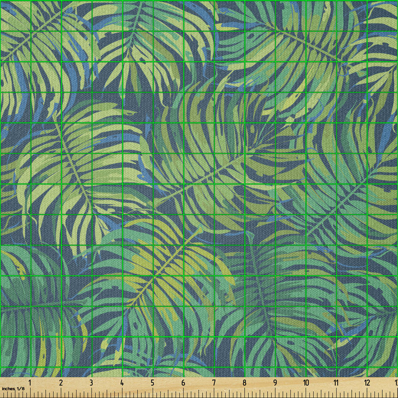 Croci Tropical Foliage in Green Shades Multi-Purpose Fabric