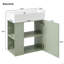 Floating Bathroom Vaniy With Ceramic Basin And Left Side Storage, Accent Cabinet-340341723