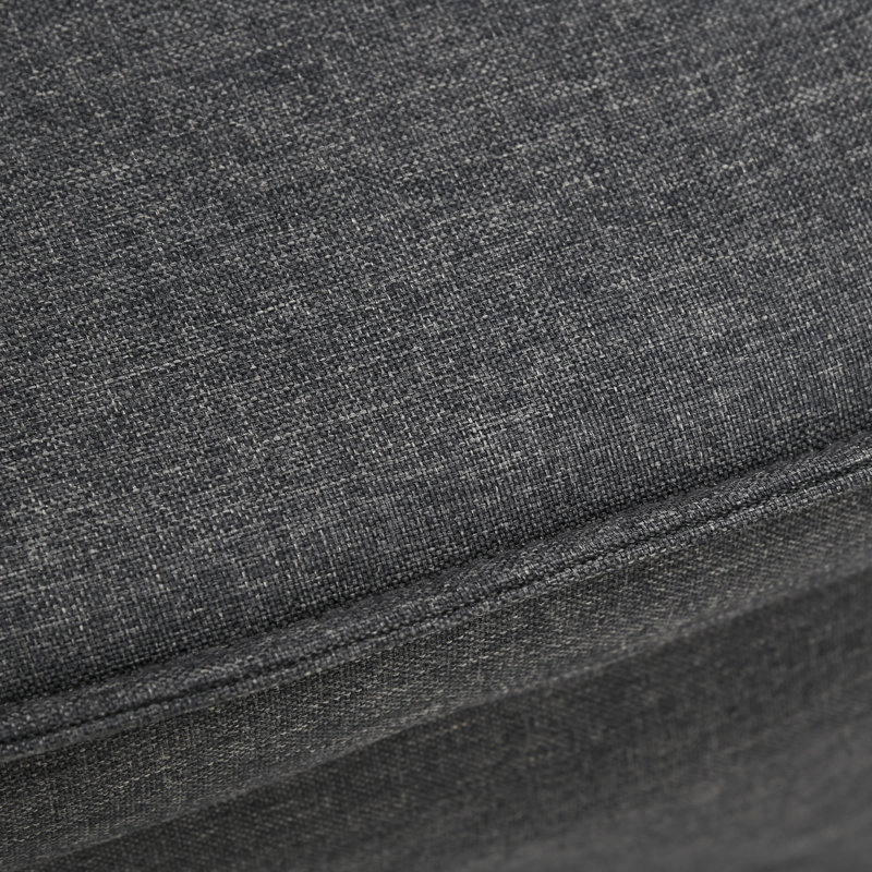Futon rembourré Humayd 70,75, 100 % polyester gris anthracite