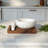 Marble Mortar And Pestle With Acacia Wood Base