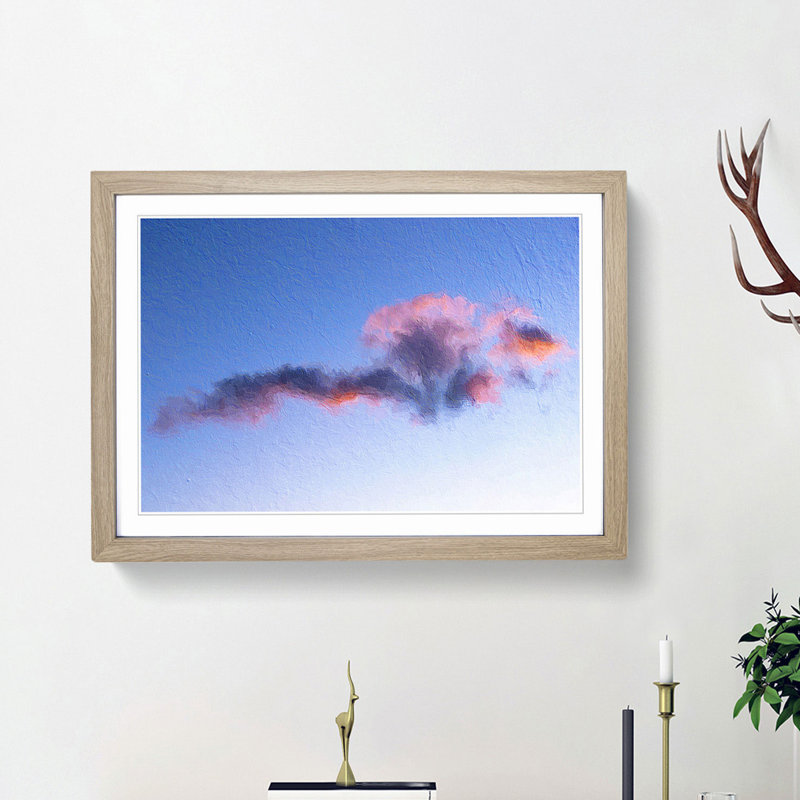 Cloud Art - Picture Frame Painting Print, Oak Framed, 36cm H x 48cm W x 2cm D