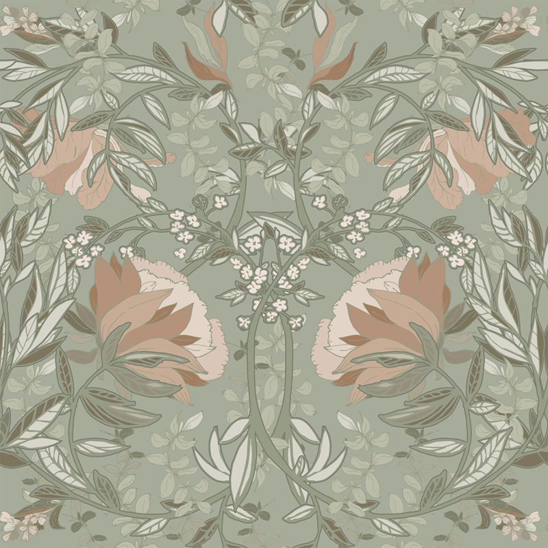 Double rouleau floral, Sauge