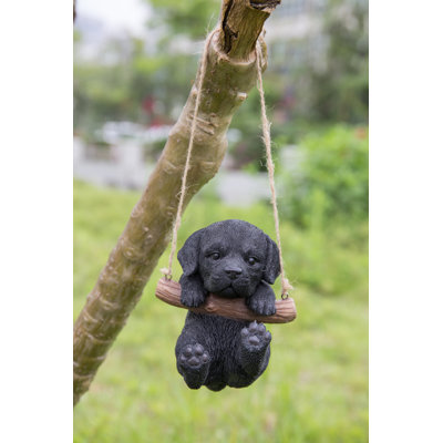 Hanging Lab Puppy Statue