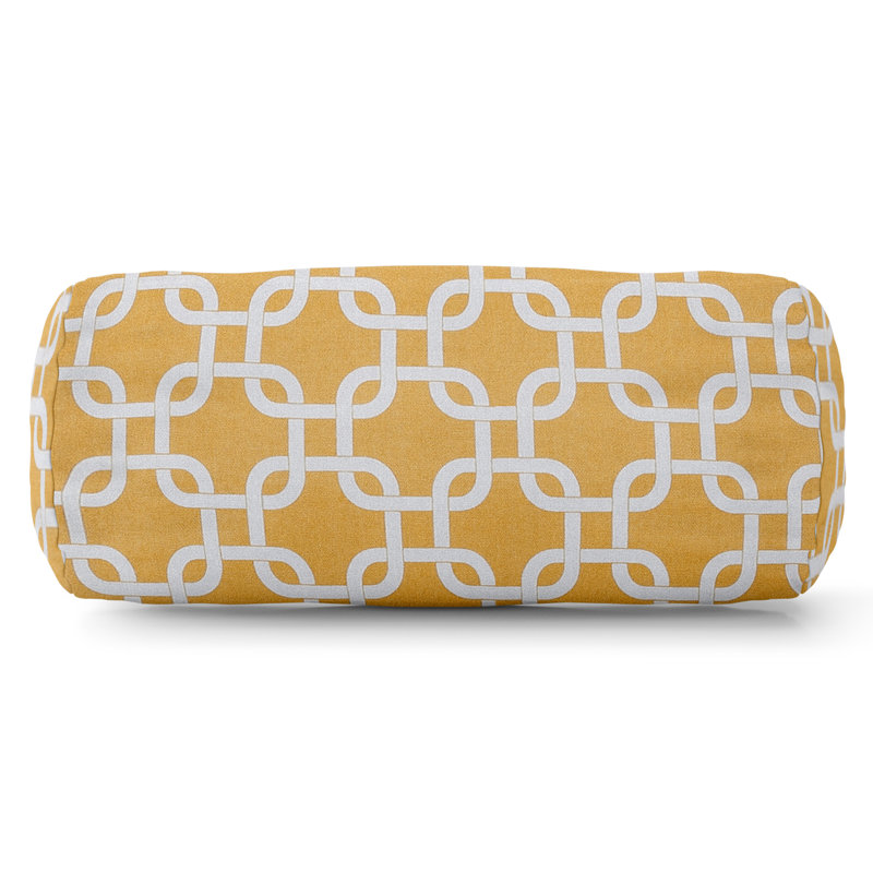 Links Geometric Outdoor Reversible Throw Pillow, Yellow