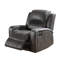 Fauteuil inclinable manuel Charles, similicuir, bois massif-106065309