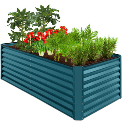 Rosonda Outdoor Metal Raised Planter Box
