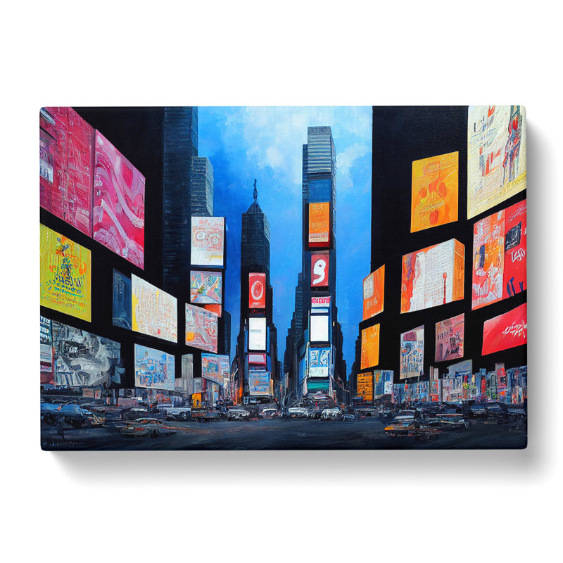 Times Square Art Painting Vol.4 - Wrapped Canvas, 35cm H x 50cm W x 3cm D