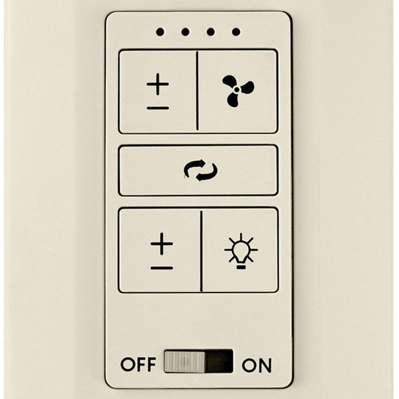 4 Speed DC Button Fan Wall Control, Almond