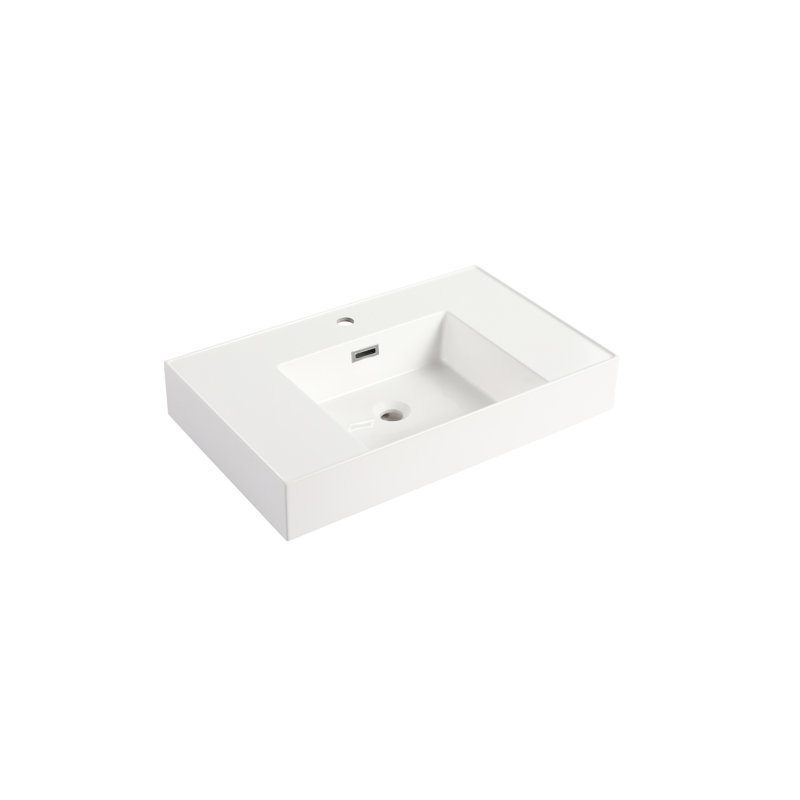 Bathroom Vanity Resin 30 Inch Basin - Gel Basin, White, 28.77 In. Depth, 17.84 Width, 5.1 Height, 43.72 Lb, Long-lasting Appeal For & Long-lasting, Deep, Wide, Tall, Easy Sanitizing