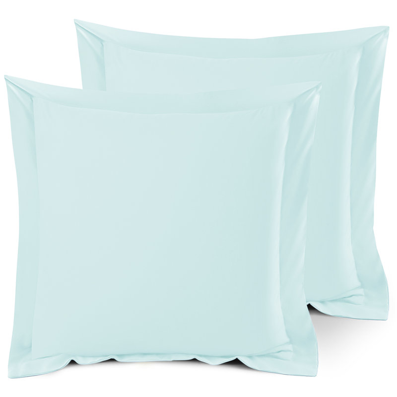 Taie décorative 100% polyester , Bleu pâle, 26 po x 26 po