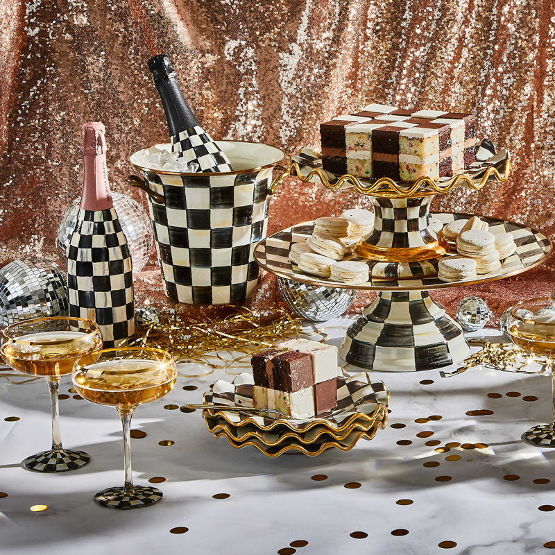 Courtly Check® Ceramic Fluted Dessert Plate