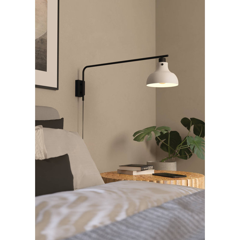 Jaquory Steel Plug-in Armed Sconce
