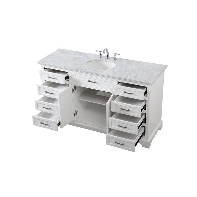 Ensemble de meuble-lavabo simple 60 po Hermes, Blanc