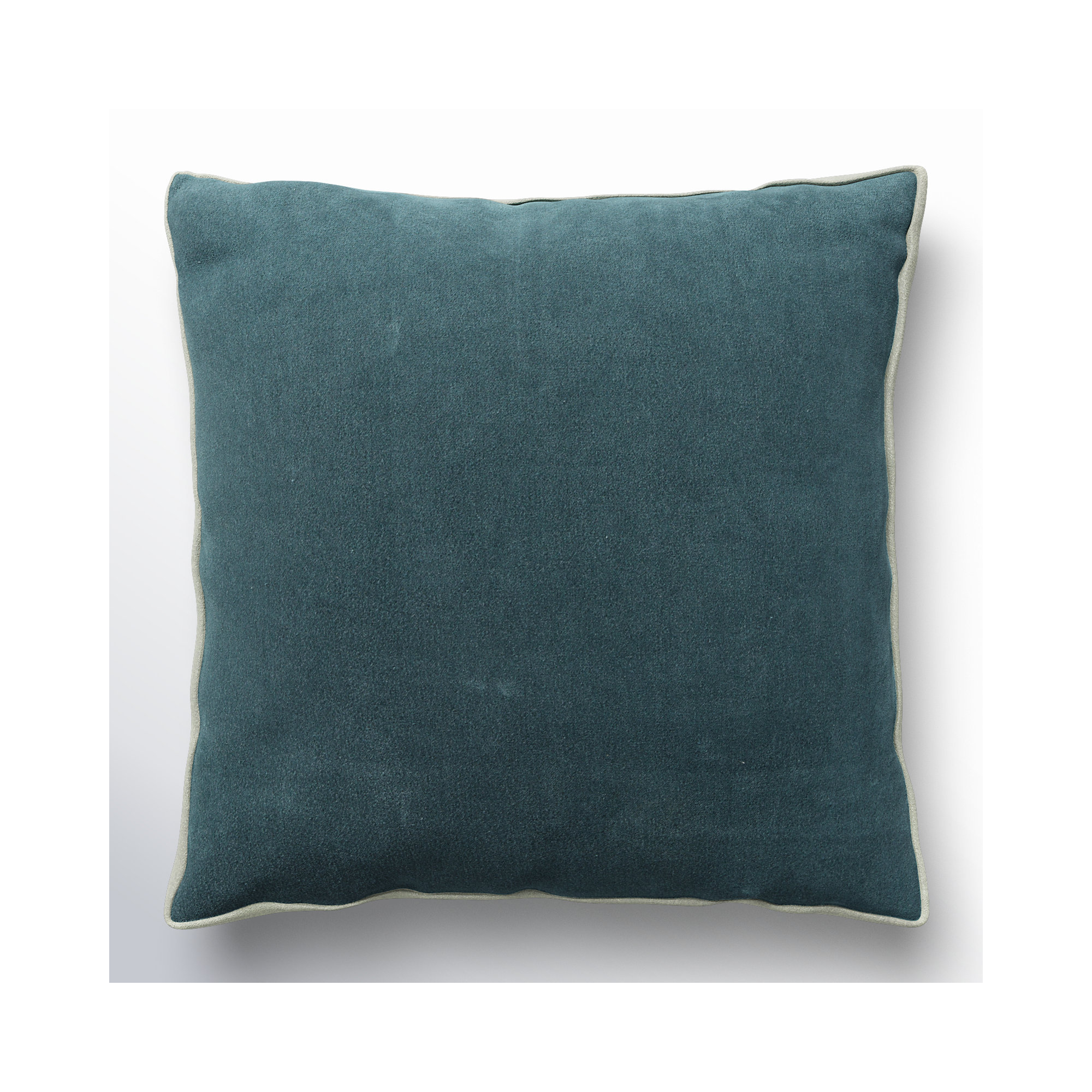 Brixen Cotton Throw Pillow, Down, Teal