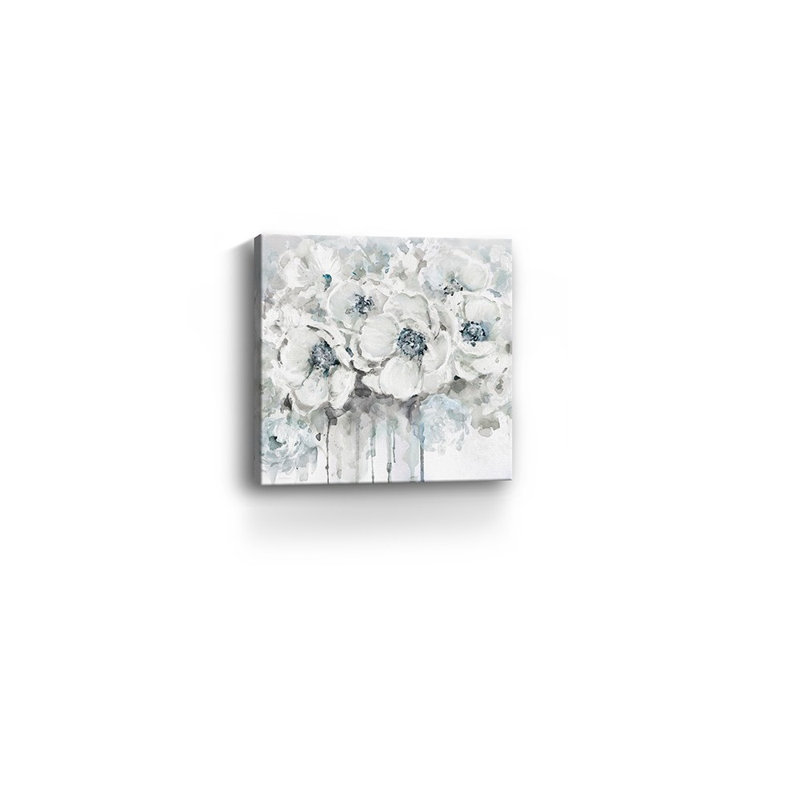 «Winter Blues Flower», art mural sans cadre