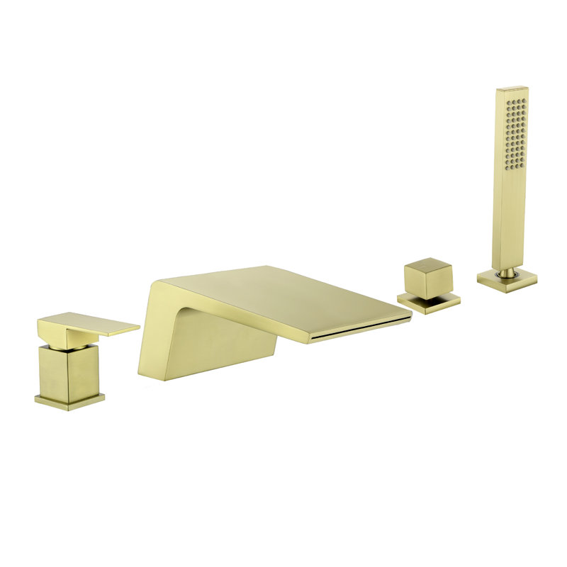 Deck Tub Spout, Brushed Gold