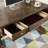 Retro Simple Nut-brown Solid Wood Writing Desk