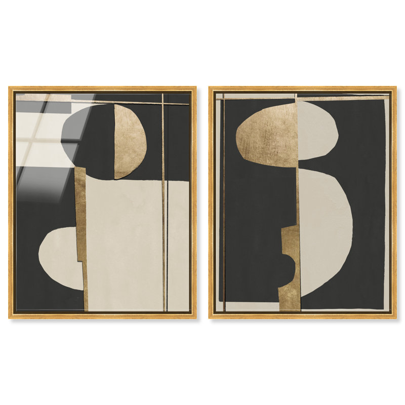 Balance Set High-Gloss Frameless Acrylic Glass Wall Art Abstract Print by Oliver Gal, Ready to Hang, 16 x 20, 37"H x 46"W