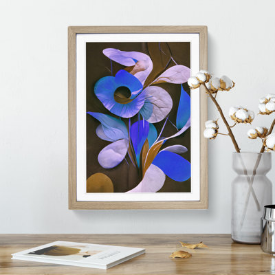 Floral In Abstract No.1 1 Piece Single Picture Frame Wall Art