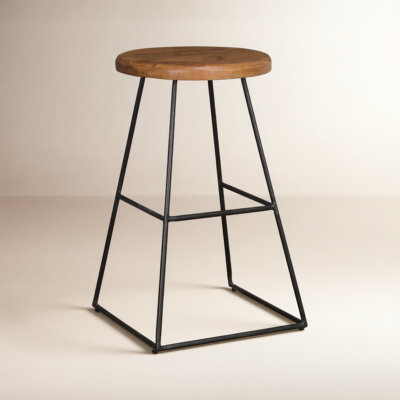 Tabouret de bar et de comptoir en bois massif Anastasia