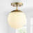 Statler Glass Semi Flush Mount-2010117114
