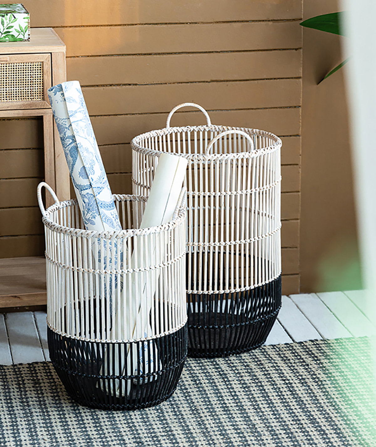 Handwoven Bamboo Decorative Basket