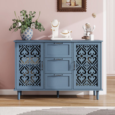 Armoire de rangement, armoire 2 portes avec 3 tiroirs