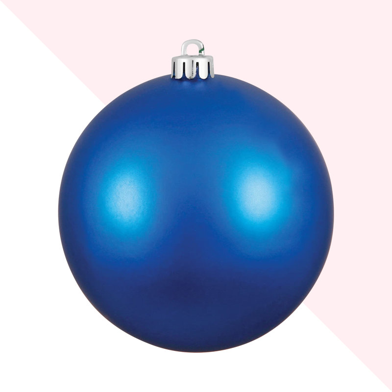 Holiday Décor Ball Ornament, 3" H x 3" W x 3" D, Candy Sea Blue