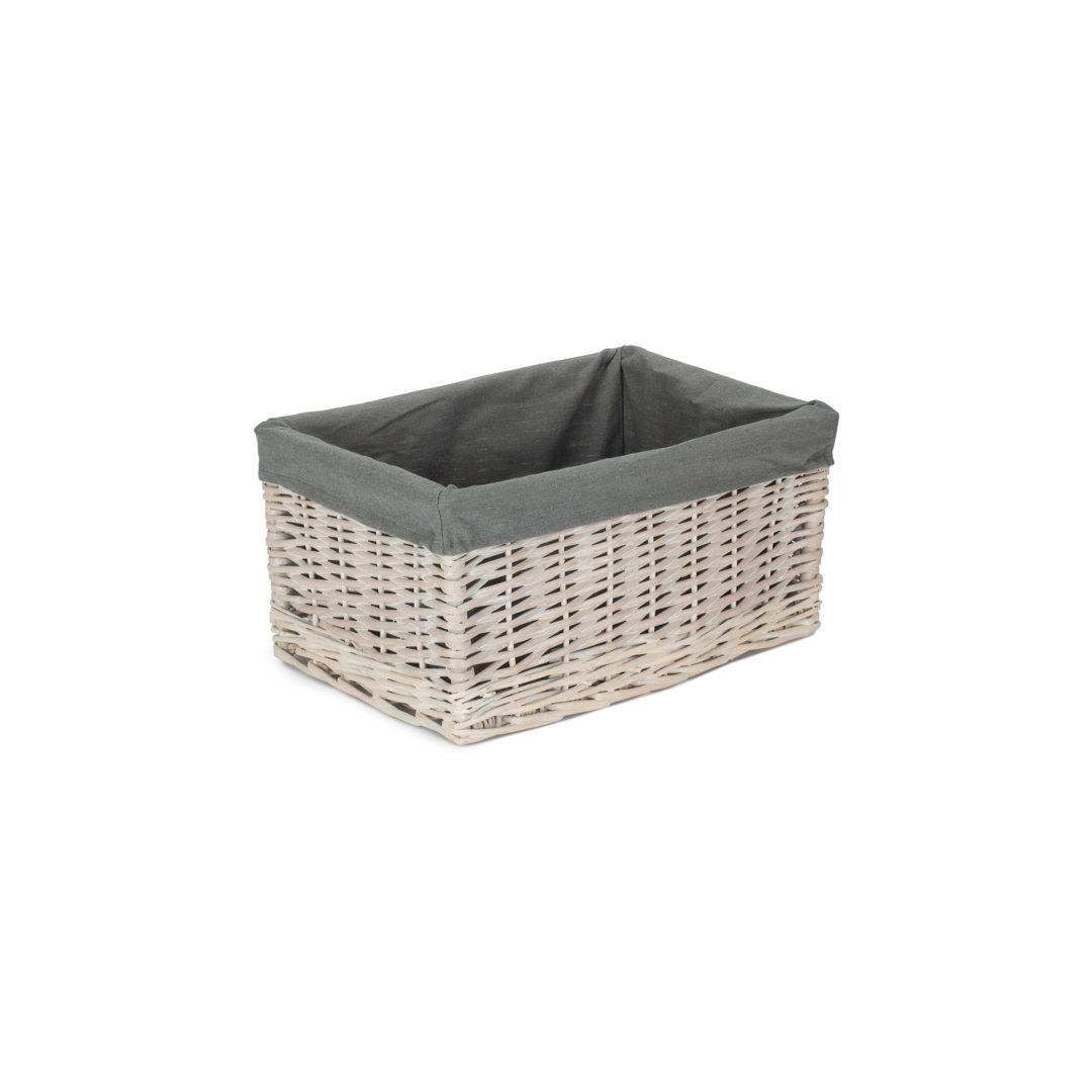 Wicker Storage Basket with Lining