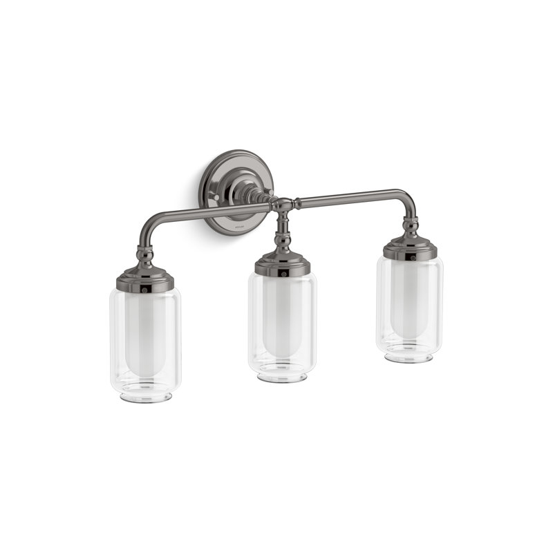 Artifacts 23 In. Three-Light Sconce, Titanium