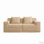 Canapé modulaire en tissu avec siège profond et coussins décoratifs Corduroy-949297687-949297685-949297683