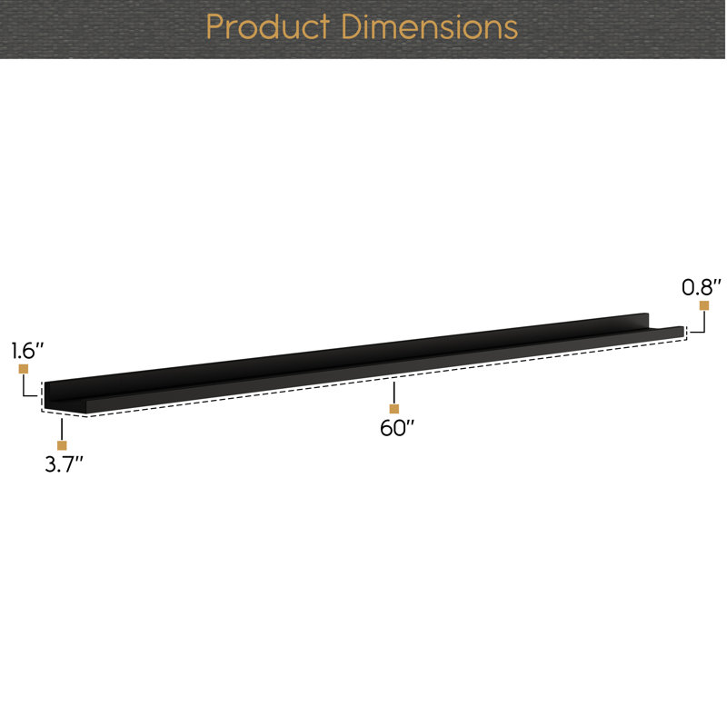 Vishva 2 Piece Picture Ledge Wall Shelf
