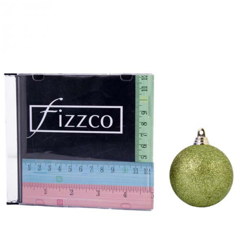 6cm Ball Ornament, Lime Green