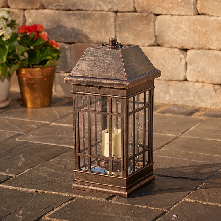 14'' Solar Powered Integrated LED Outdoor Lantern