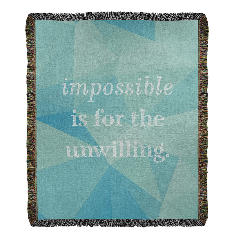 Hand Woven Throw Blanket, 80" L x 60" W, Zircon