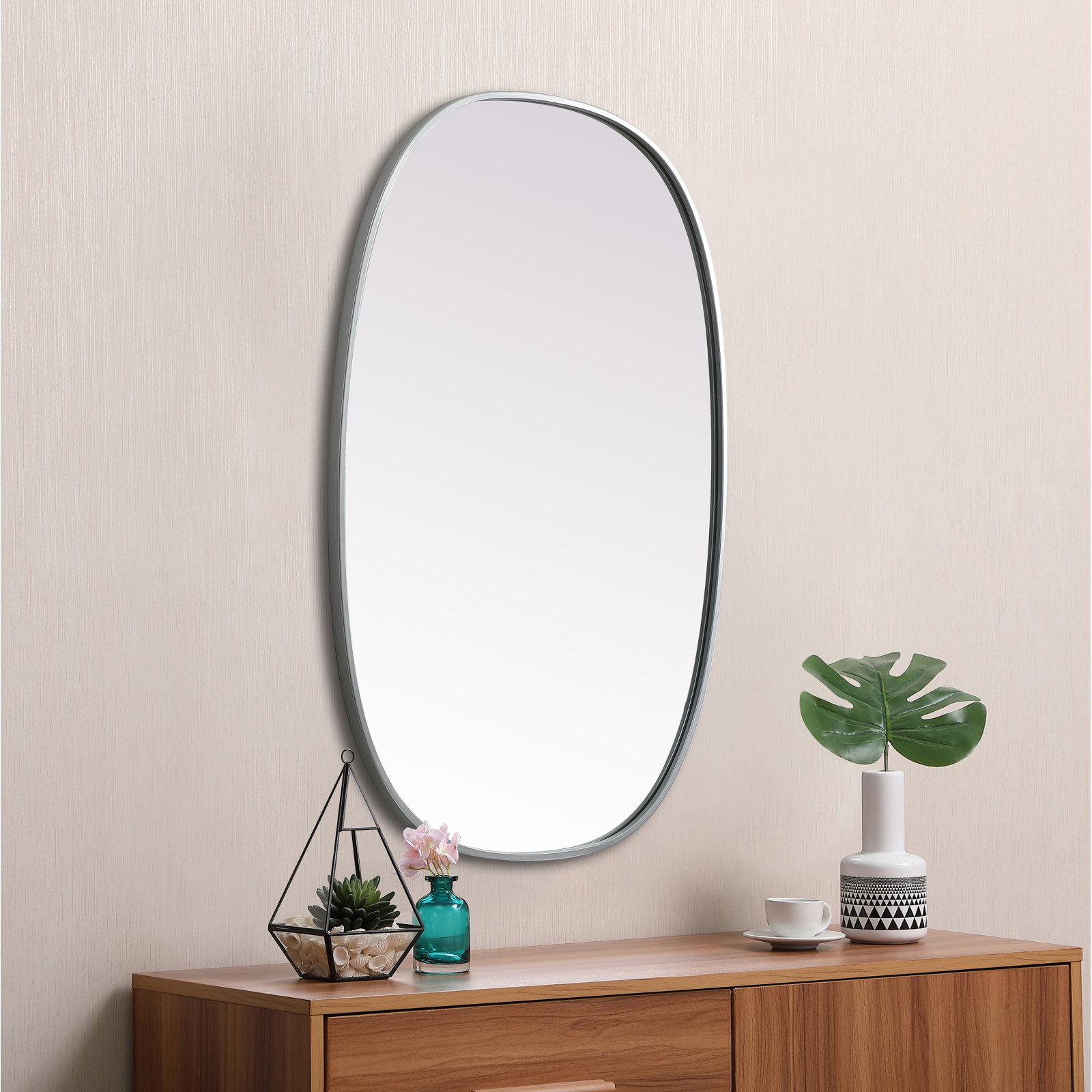 Sabine Accent Mirror, Silver, 40" x 27"